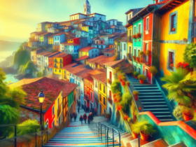 ribadesella escaleras de colores