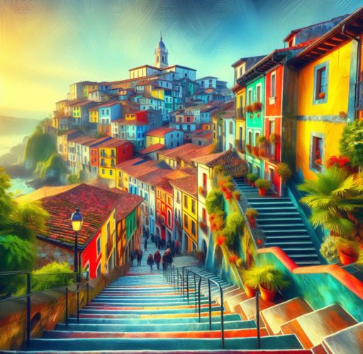 ribadesella escaleras de colores
