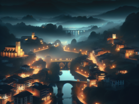 cangas de onis de noche