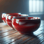 tazones rojos