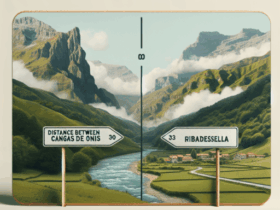 distancia entre cangas de onís y ribadesella
